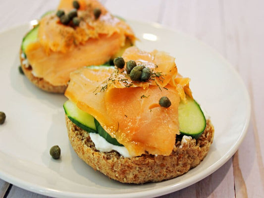 Healthier Smoked Salmon "Bagel"