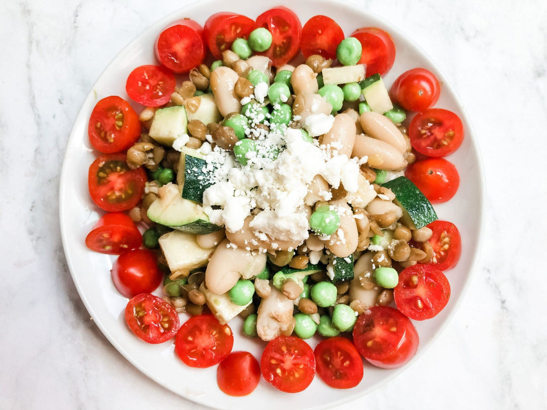 Mixed bean and lentil salad