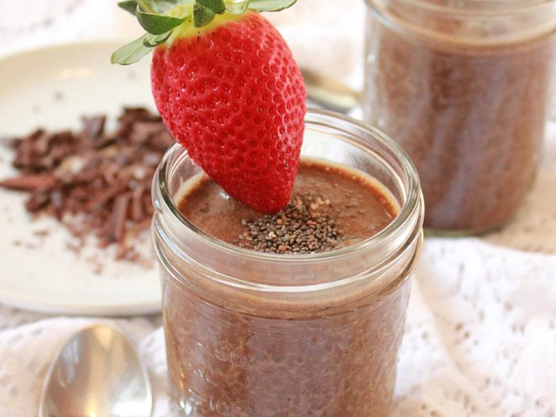 Strawberry Chocolate Chia Pudding